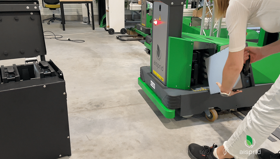 changement batterie robots effeuillage Aisprid